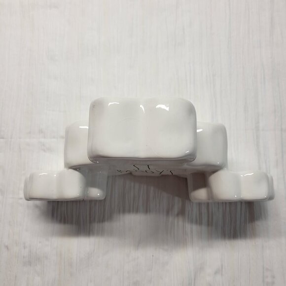 Rae Dunn White Green Happy St. Paddy's Day Shamrock Ceramic Decor - Picture 5 of 7